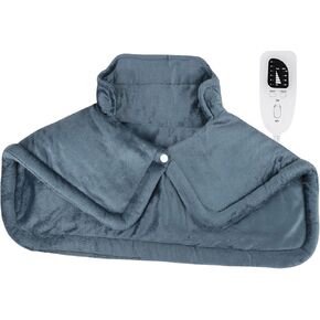 MooMoo Baby Heating Pad Electric Warming Pads for Neck and Shoulder Pain Relief Weighted Heat Pad for Cramps Home/Office Use with Dry & Moist Heat Option (Blue)
