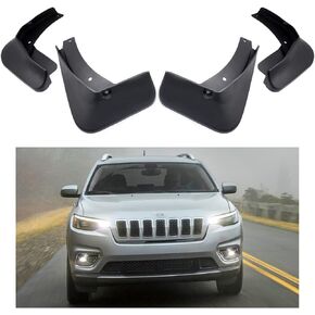 Car Mudguard Mud Flaps Splash Guard Fender Compatible with 2019-2023 20 21 22 Jeep Cherokee (No Trailhawk Models)
