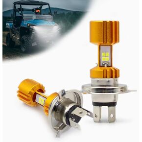 QYMOTO Hisun 550 750 LED Bulb Lamp Hi/Lo Beam for UTV Sector Vector 450 E1,Axis 750,Coleman UT550 UT750,Cub Cadet Challenger 550 750 MASSIMO TBOSS 550 Fit Both AC&DC