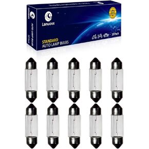 10 Pack 6418 C5W Festoon Bulb 12V 5W C5W Xenon Bulb Sv8.5-8 T3.25 10X36mm