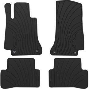 HD-Mart Auto Floor Mats Custom Fit for Mercedes-Benz C Class Sedan 2015-2021 C180 C200 C250 C300 C350(e) C400 C43 AMG C450 C63 W205 W206 S206 Rubber Full Black Auto Floor Mats All Weather Heavy Duty