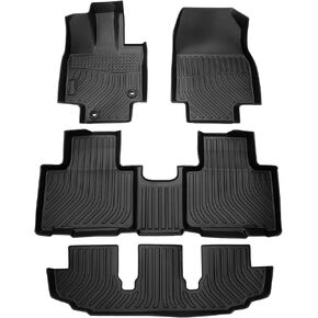 Cartist Floor Mats Fit for Toyota Highlander 7 Seats 2014-2019, 3 Row Full Set, All Weather Floor Mat Heavy Duty Carpet Protection
