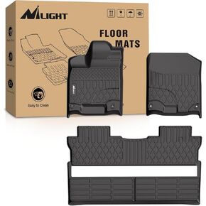 Nilight TPE Floor Mats for Honda Ridgeline Crew Cab 2017 2018 2019 2020 2021 2022 2023 2024 2025 All Weather Custom Fit Heavy Duty Floor Liners