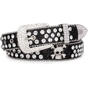 Western Belts For Woman,Sparkly Cowgirl Rhinestone Belt,Bling Belt Bb Belt Men