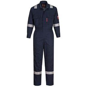 Portwest FR504 Women's FR Coveralls - Bizflame 88/12 Reflective Flame Resistant Safety Workwear Coveralls Navy, Small