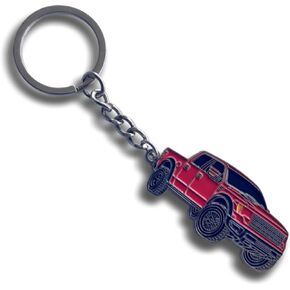 Car Keychain for Ford F150 Accessories Metal/Enamel Key Chain Ring 3D Model Pickup Truck（Red）