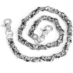 PINKPIN Pants Wallet Chains for Men Women Skull Chain Jean Chains Belt Chain Wallet Chain Punk Halloween Costumes Goth Hip Pop Rock Accessories