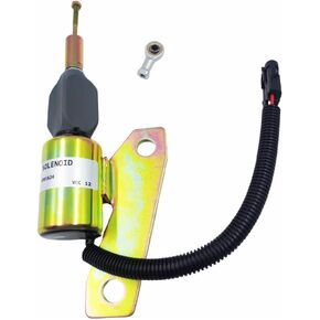 12V Fuel Shutoff Stop Solenoid SA-4959-12 3991624 for Cummins C & B, 5.9L & 8.3L Engine Stop Hyundai Excavator R200-5 R225-7