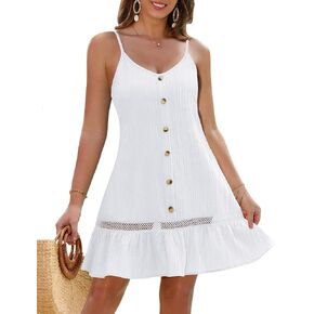 BMJL Womens Bathing Suit Cover Up Bikini Swimsuit Coverup Spaghetti Straps Beach Cover Ups Sun Dresses