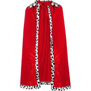 SATINIOR King Robe Queen Robe Cosplay Costume Stage Performances for Halloween Costume Party Accessory Red Robe (Adult Size)