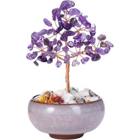 PESOENTH Crystal Tree Aquamarine Tree Crystal Spiritual Gifts for Women,Blue Gemstone Tree of Life,Feng Shui Healing Crystals Stones Gifts Home Office Decor Desk Decoration in Saudi Arabia
