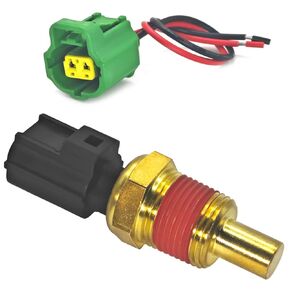 Engine Coolant Temperature Sensor 56027873 with Connector Pigtail Harness - Compatible with Chrysler Dodge Dakota Jeep - Replace Part Numbers 5S1500, SU3035, TX81, 2132811