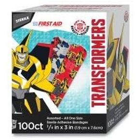 American White Cross Stat Strip Transformers Adhesive Strip, ¾ x 3 Inch, Dukal 10847, 100 Count