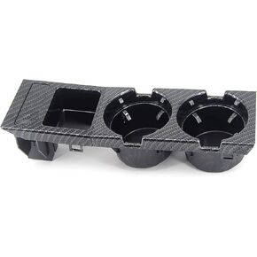 FEXON Cup Holder for BMW E46 3 Series 1998-2005 Replacement for Front Center Console Replace 51168217953 (Carbon Fiber)
