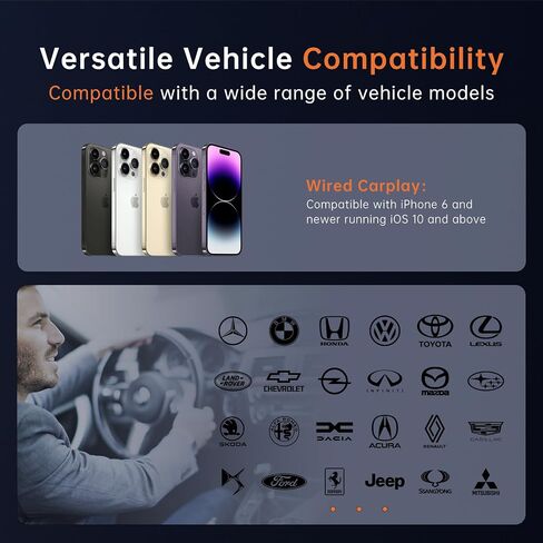 Kello Wireless Android Auto Car Adapter, Plug & Play Wireless Android Auto Dongle for Android Phones, Fit for 2015 and above Cars Converts Wired Android Auto to Wireless (Black) in Saudi Arabia