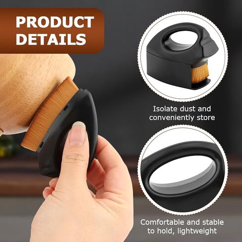 JIANWEI 2PCS Car Tyre Shine Applicator Brush, Auto Tyre Cleaning Brush with Stand Cover, Auto Car Wash Tire Cleaner High-Density Detailing Brush for Auto Detail Vents Dash(Black) in Saudi Arabia