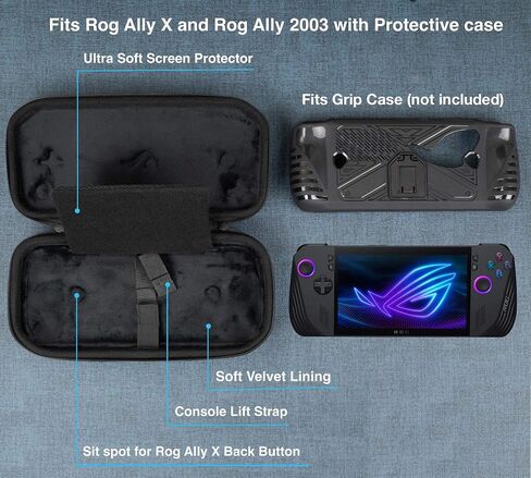حقيبة حمل رفيعة من ButterFox لجهاز ASUS Rog Ally X - أسود/أرجواني in Saudi Arabia