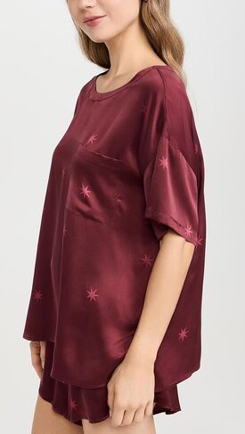 Lunya Women's Washable Silk Tee Short Set in Saudi Arabia