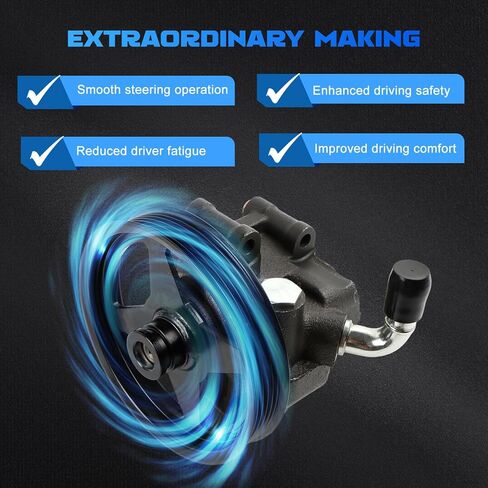 مضخة توجيه كهربائية مع بكرة 20-282 لـ 1997-2005 F-150 4.2L 4.6L 5.4L، لـ 2001-2002 إكسبيديشن، لـ 1999-2002 كراون فيكتوريا وجراند ماركيز، لـ 1997-1999 لوبو، استبدل OE 36-817129 in Kuwait