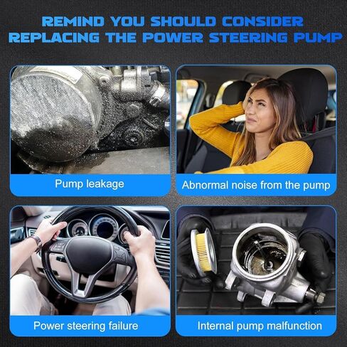 مضخة توجيه كهربائية مع بكرة 20-282 لـ 1997-2005 F-150 4.2L 4.6L 5.4L، لـ 2001-2002 إكسبيديشن، لـ 1999-2002 كراون فيكتوريا وجراند ماركيز، لـ 1997-1999 لوبو، استبدل OE 36-817129 in Kuwait