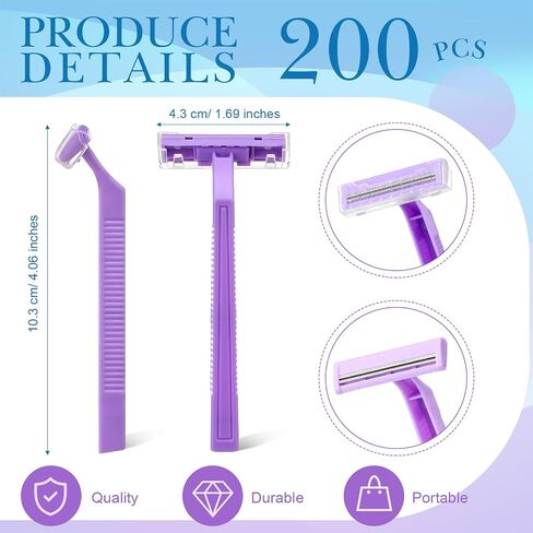 100 Pcs Women's Disposable Razors, Pink Razor Blades Bulk Pink Twin Blade Disposable Stainless Steel Hospitality Quality Shavers Multipurpose Portable Shave Razor Manual for Bathing Hotel Travel in Saudi Arabia
