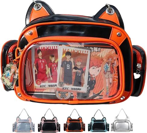 Cat Ita Bag Pin Display Backpack for School Preppy Backpack for Girls Ita Crossbody with Insert Shoulder Bag in Kuwait