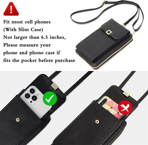 حقيبة JISONCASE الصغيرة للهاتف الخلوي بمحفظة كروس للنساء محفظة iPhone عصرية مع حزام قابل للتعديل in Kuwait