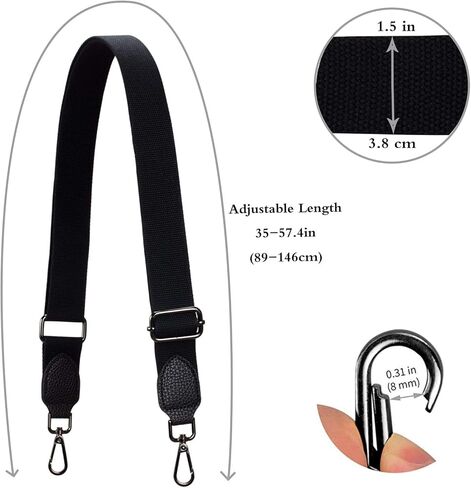 Allzedream Purse Straps Replacement Crossbody Bags Handbag Wide Canvas Leather Adjustable in Kuwait