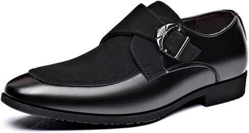 Men's Suede Patent Leather Dress Shoes Business Formal Derby Fashion Oxford Tuxedo Shoes in Kuwait