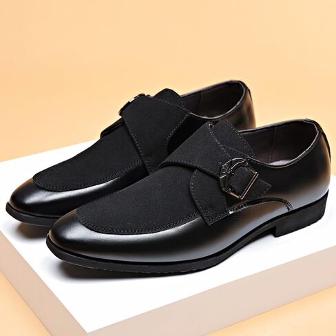 Men's Suede Patent Leather Dress Shoes Business Formal Derby Fashion Oxford Tuxedo Shoes in Kuwait
