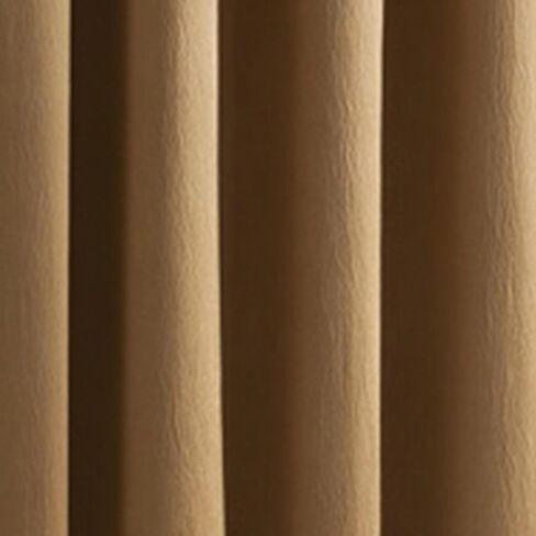 لوحة جيب من الساتان المكسر وستارة شلال مع علاجات نافذة مزخرفة، مجموعة ستائر لمنزلك، تباع جميعها بشكل منفصل (ذهبي، ستارة قصيرة - 48 × 37 بوصة) in Kuwait