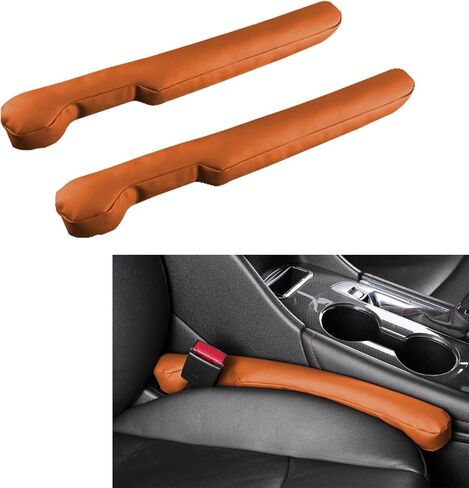 2PCS Car Seat Gap Filler, Universal Fit PU Leather Car Seat Gap Plug to Fill The Gap Between Seat and Console, Car Interior Accessories Car Seat Crevice Blocker Stop Things from Dropping in Saudi Arabia
