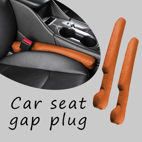 2PCS Car Seat Gap Filler, Universal Fit PU Leather Car Seat Gap Plug to Fill The Gap Between Seat and Console, Car Interior Accessories Car Seat Crevice Blocker Stop Things from Dropping in Saudi Arabia