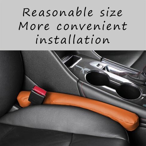 2PCS Car Seat Gap Filler, Universal Fit PU Leather Car Seat Gap Plug to Fill The Gap Between Seat and Console, Car Interior Accessories Car Seat Crevice Blocker Stop Things from Dropping in Saudi Arabia