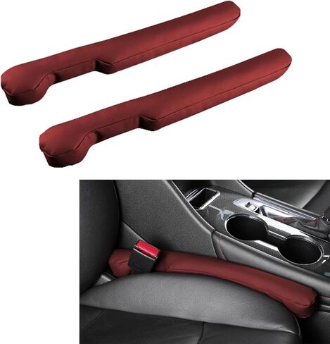 2PCS Car Seat Gap Filler, Universal Fit PU Leather Car Seat Gap Plug to Fill The Gap Between Seat and Console, Car Interior Accessories Car Seat Crevice Blocker Stop Things from Dropping in Saudi Arabia