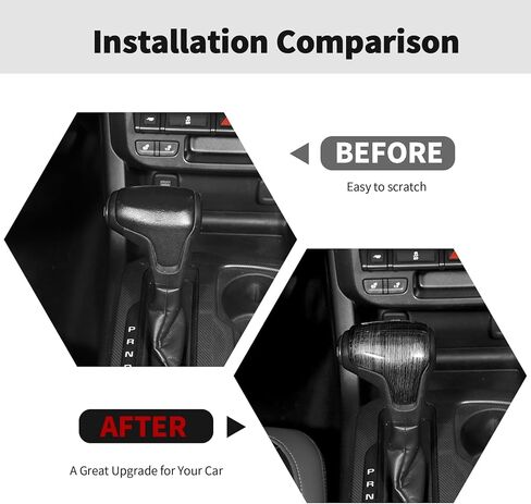 RT-TCZ Gear Shift Knob Cover Trim Interior Accessories for Chevy Colorado 2014-2022,for GMC Canyon 2014-2022 (Black Wood Grain) in Saudi Arabia