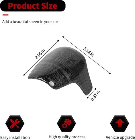 RT-TCZ Gear Shift Knob Cover Trim Interior Accessories for Chevy Colorado 2014-2022,for GMC Canyon 2014-2022 (Black Wood Grain) in Saudi Arabia