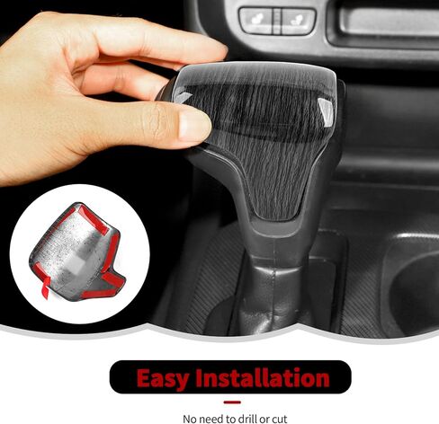 RT-TCZ Gear Shift Knob Cover Trim Interior Accessories for Chevy Colorado 2014-2022,for GMC Canyon 2014-2022 (Black Wood Grain) in Saudi Arabia