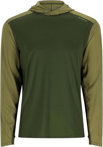قميص Simms SolarFlex UPF 50+ - غطاء رأس ممتاز للحماية من الشمس للرجال، خفيف الوزن، سريع الجفاف، ملابس خارجية قابلة للتنفس للرجال (أخضر ريفل/خشب الزيزفون، مقاس XX-Large) in Saudi Arabia