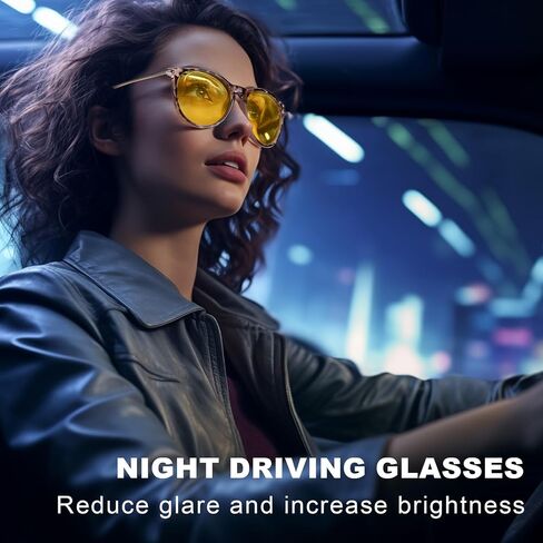 Night Vision Glasses Anti Glare for Driving Polarized Yellow Nighttime Glasses UV400 Protection IF8859 in Saudi Arabia
