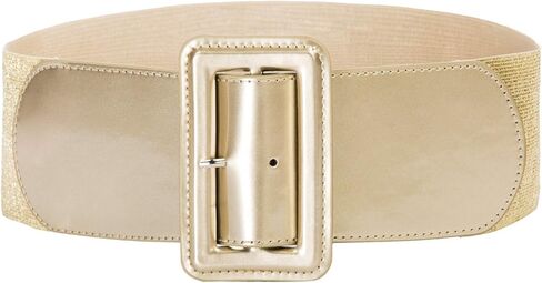 Hanna Nikole Womens Wide Buckle Stretchy Belt Vintage Elastic Dress Belts S-XXXXL in Kuwait
