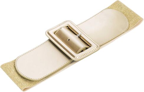 Hanna Nikole Womens Wide Buckle Stretchy Belt Vintage Elastic Dress Belts S-XXXXL in Kuwait