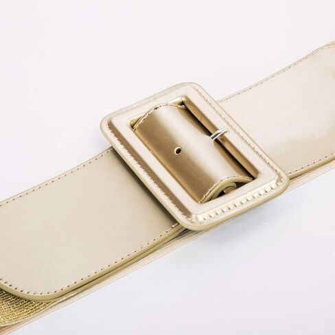 Hanna Nikole Womens Wide Buckle Stretchy Belt Vintage Elastic Dress Belts S-XXXXL in Kuwait
