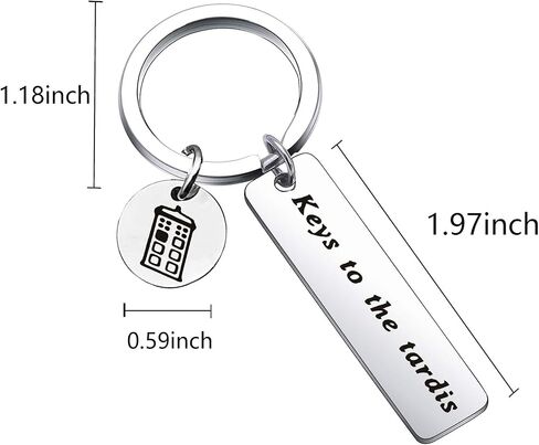 TongXin Doctor Who Keychain Keys to The Tardis Keyring Police Box Charm Jewelry Tardis Gift Movie Doctor Who Fan Gift for Her Him BBF in Saudi Arabia