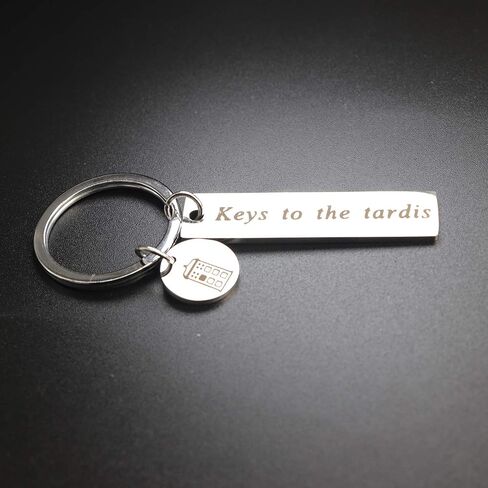TongXin Doctor Who Keychain Keys to The Tardis Keyring Police Box Charm Jewelry Tardis Gift Movie Doctor Who Fan Gift for Her Him BBF in Saudi Arabia