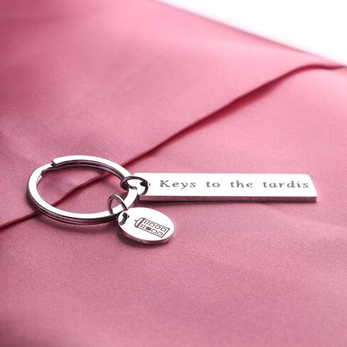TongXin Doctor Who Keychain Keys to The Tardis Keyring Police Box Charm Jewelry Tardis Gift Movie Doctor Who Fan Gift for Her Him BBF in Saudi Arabia