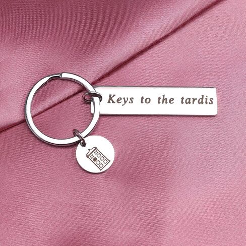 TongXin Doctor Who Keychain Keys to The Tardis Keyring Police Box Charm Jewelry Tardis Gift Movie Doctor Who Fan Gift for Her Him BBF in Saudi Arabia