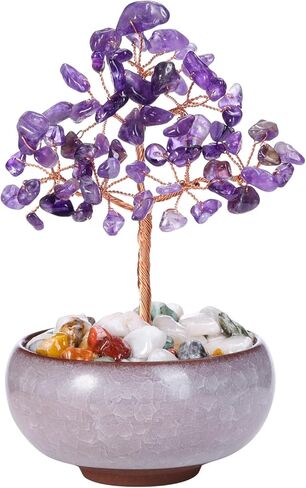 PESOENTH Crystal Tree Aquamarine Tree Crystal Spiritual Gifts for Women,Blue Gemstone Tree of Life,Feng Shui Healing Crystals Stones Gifts Home Office Decor Desk Decoration in Saudi Arabia