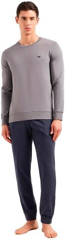 Emporio Armani Men's Pattern Mix Long Pajamas in Saudi Arabia