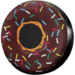 Donut Spare Tire Cover Dust-Proof Wheel Tire Cover Fit Trailer, RV, SUV and Many Vehicle 15 Inch